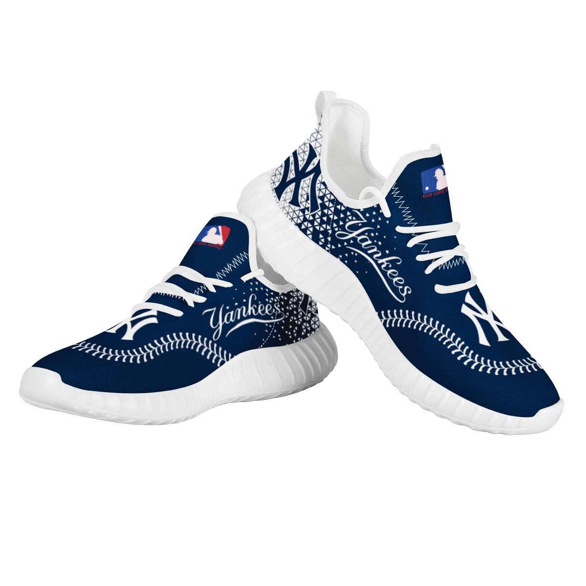 Women's New York Yankees Mesh Knit Sneakers/Shoes 011